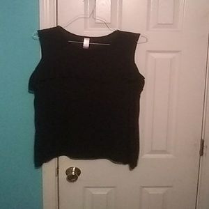 Off the shoulder black long sleeved